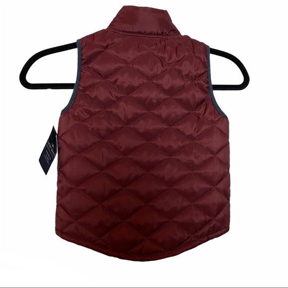 Lucky Brand 3T Maroon and Navy Puffer Vest NWT - Picture 3 of 8